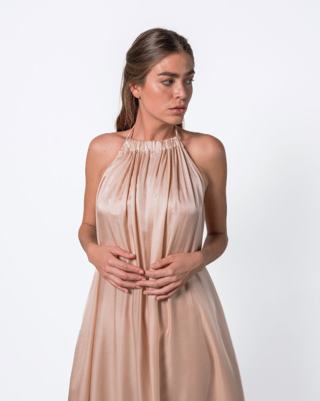 Gold Silk Dress