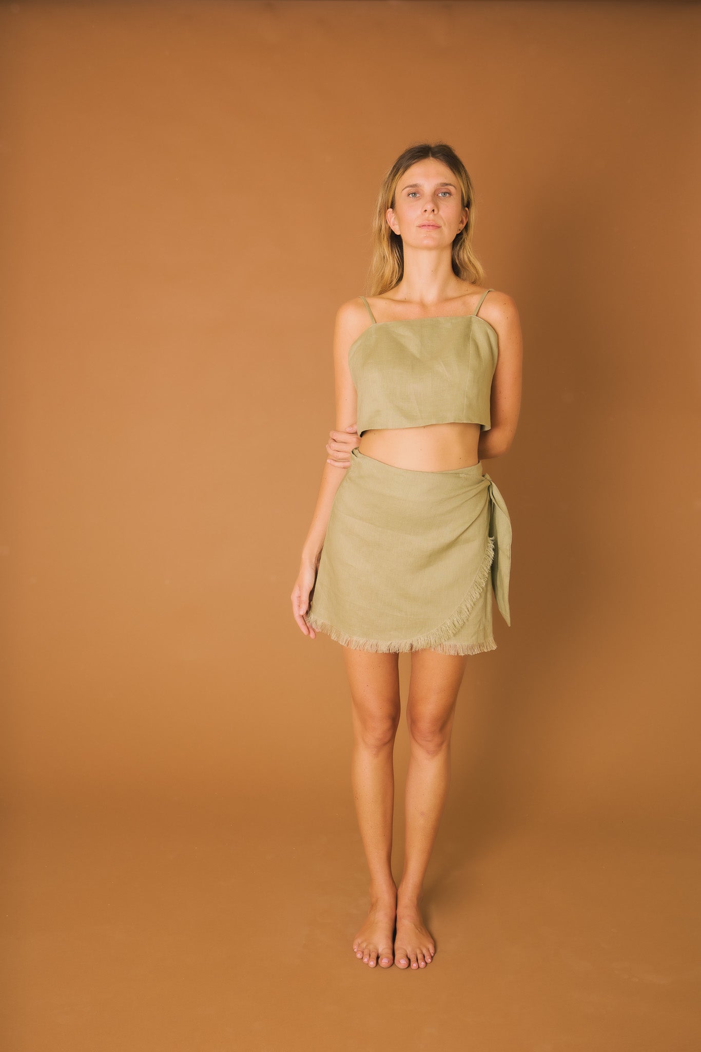 Falda Cruzada Lino