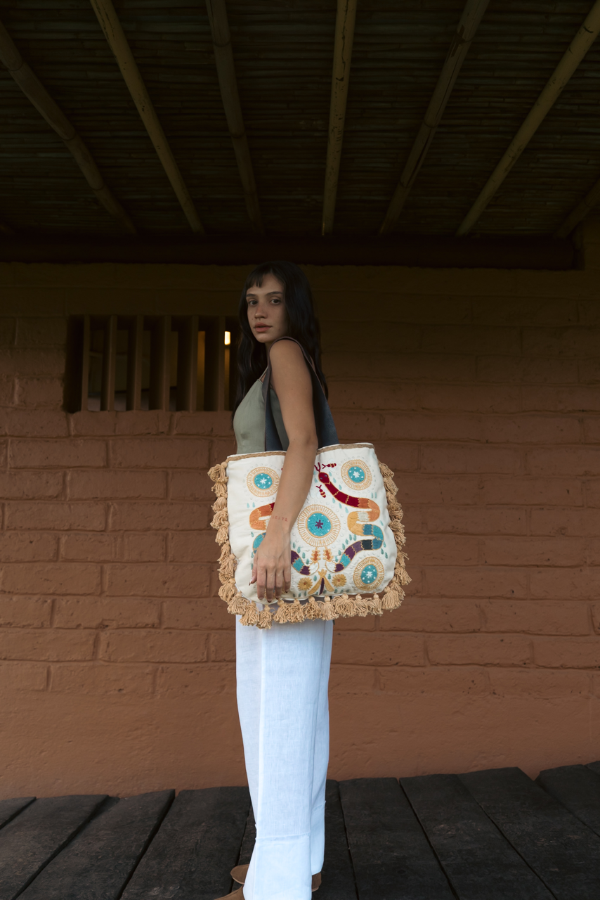 Bolsa Huichol Serpiente