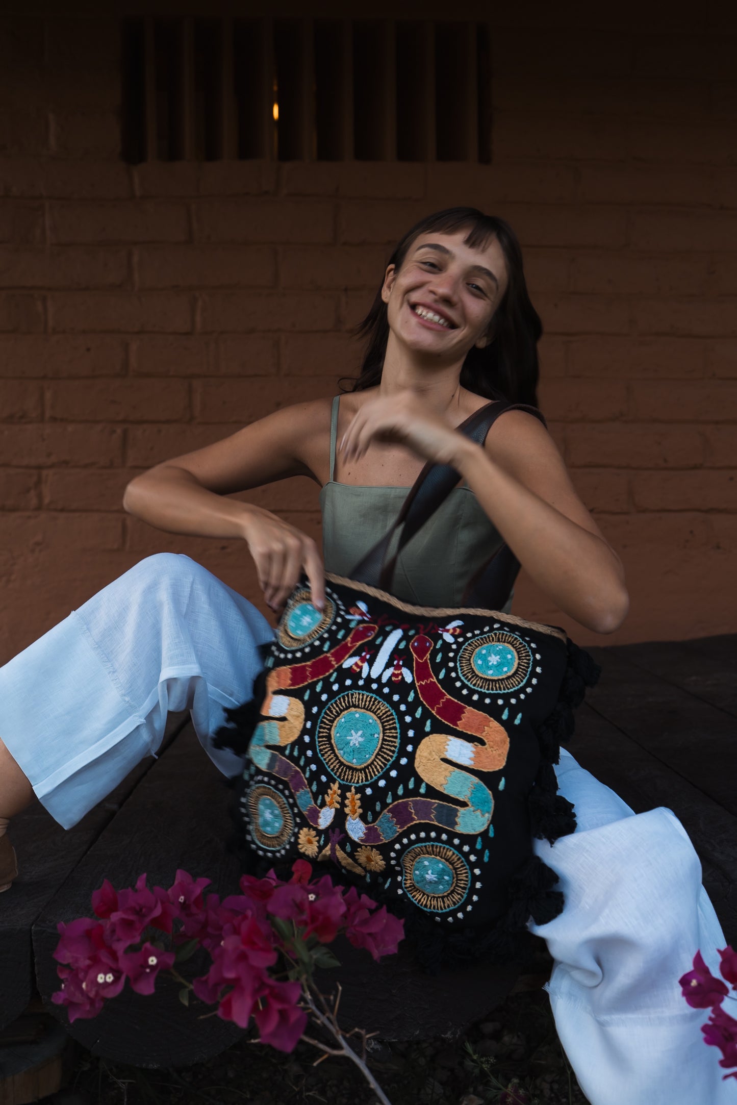 Bolsa Huichol Serpiente