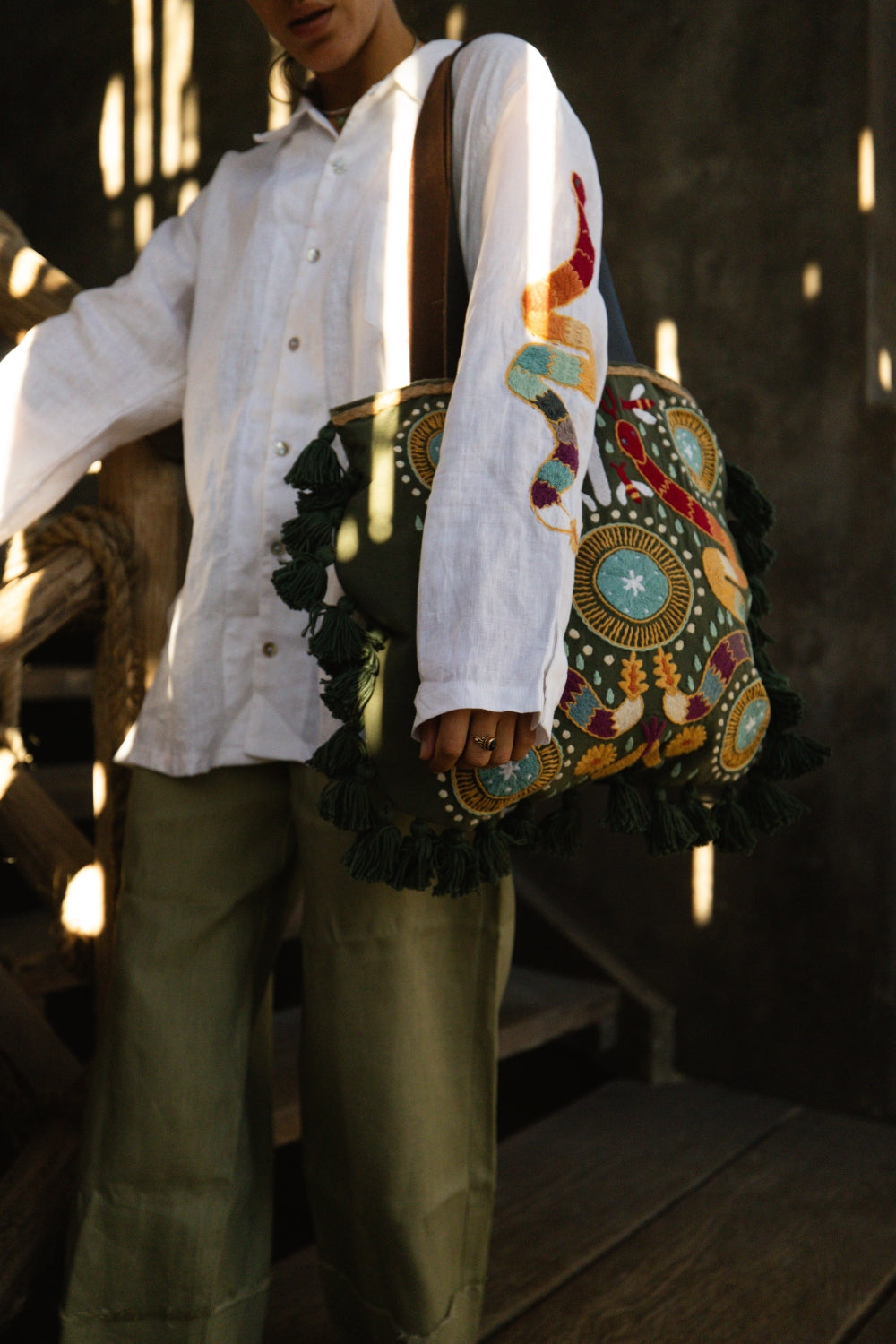 Bolsa Huichol Serpiente de La Troupe