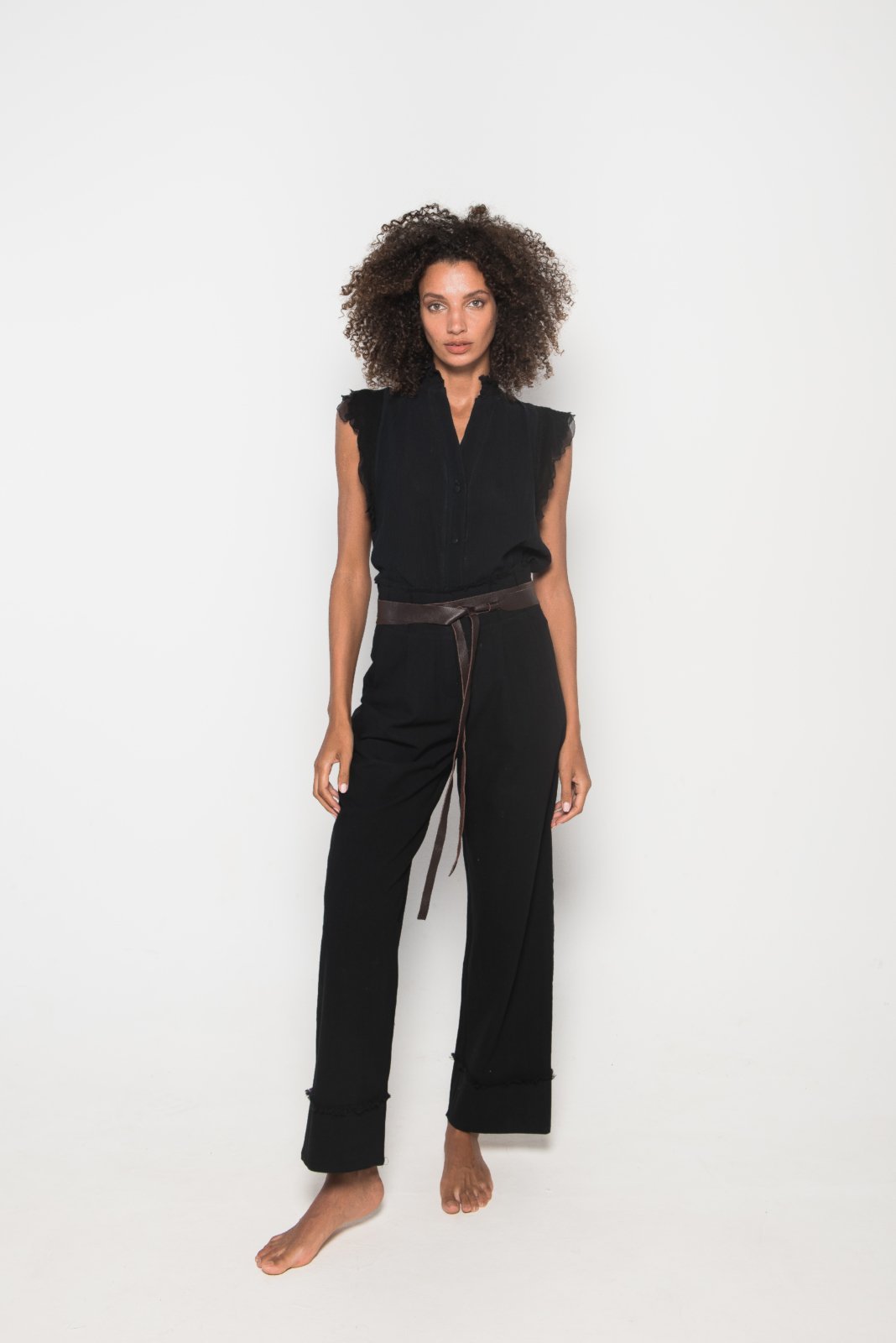 Cotton Ankle-Length Pants