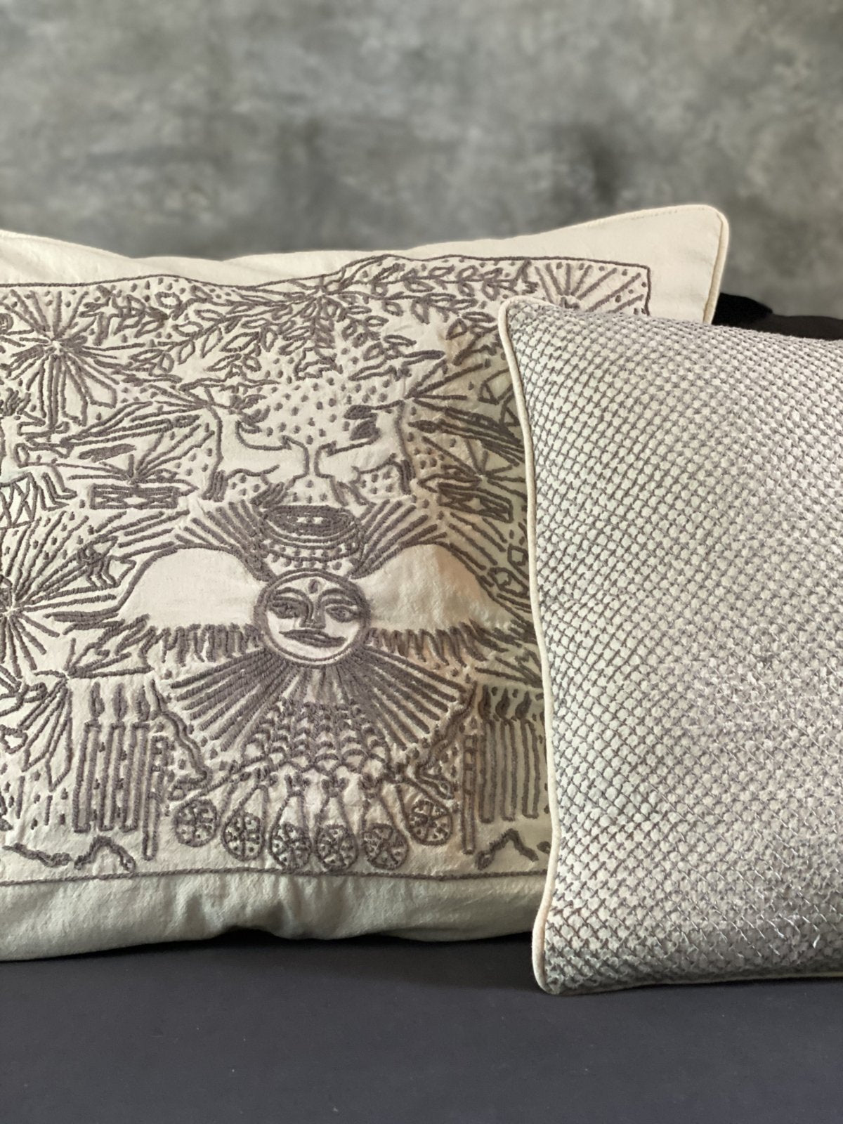 Linear Huichol Life Cushion