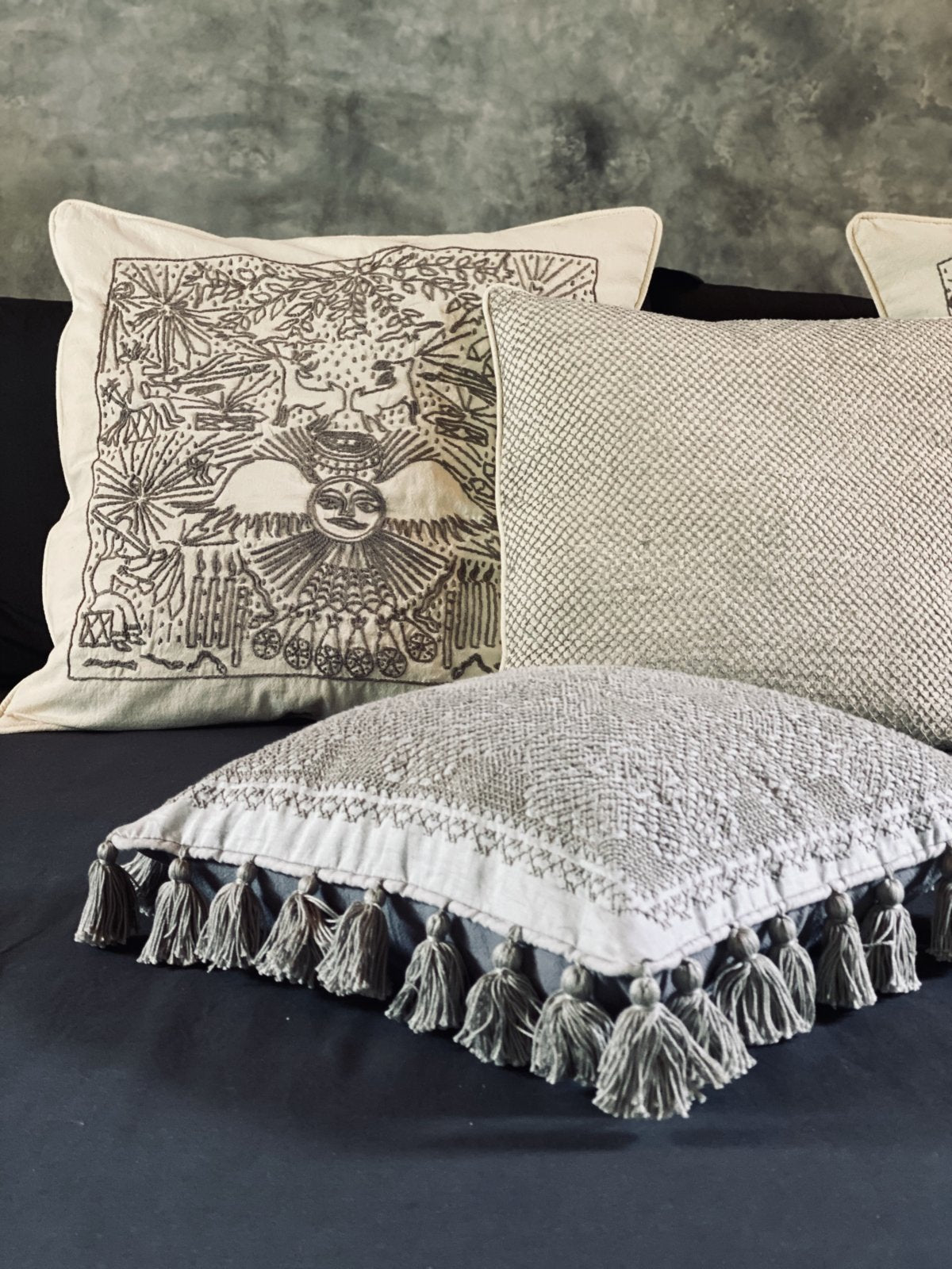 Linear Huichol Life Cushion