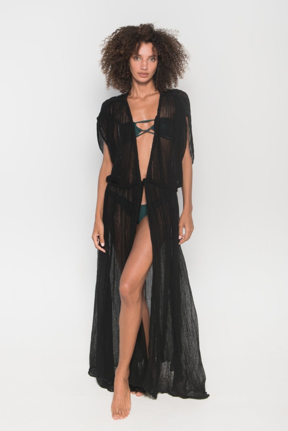 Kimono Trenza en negro