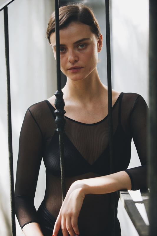 Plain Tulle Bodysuit