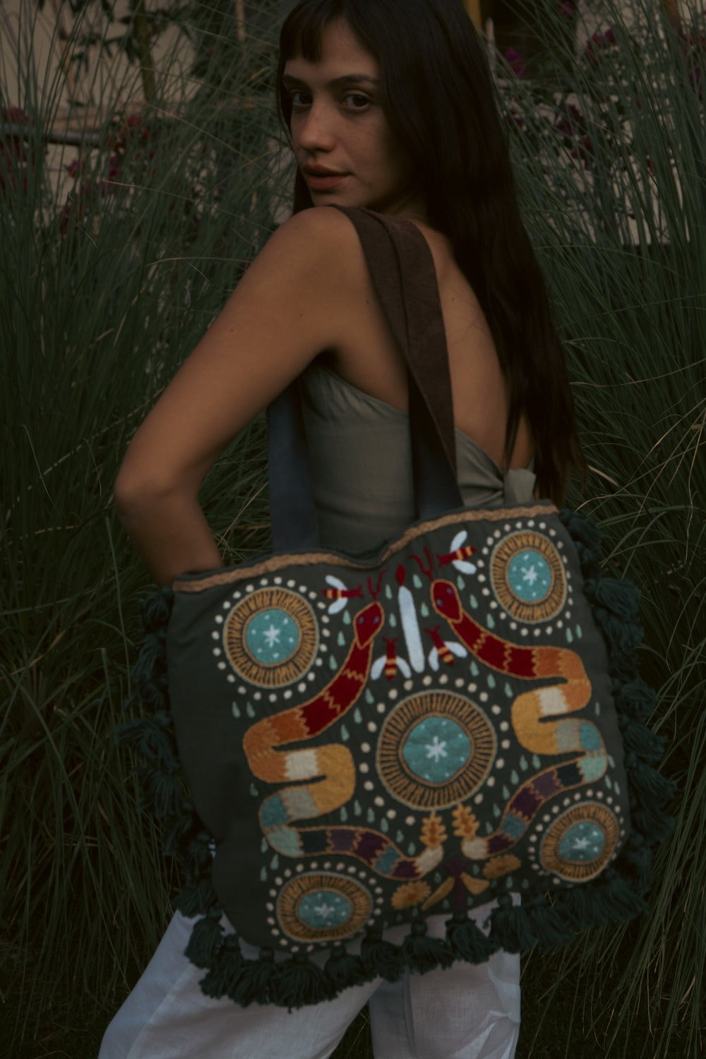 Bolsa Huichol Serpiente de La Troupe