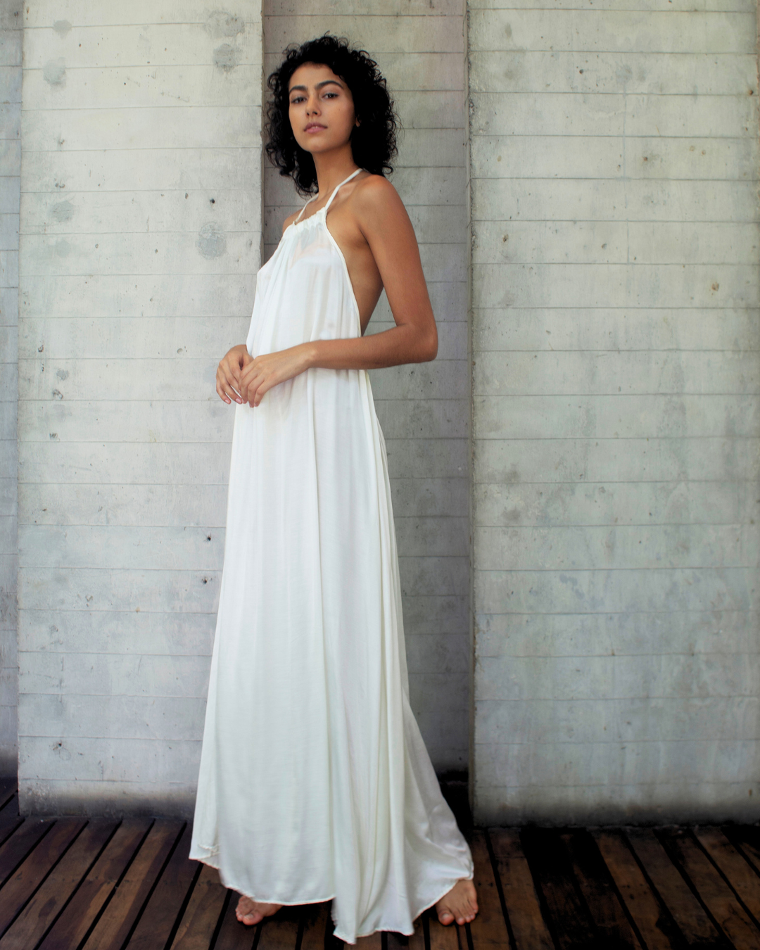 Vestido Oro Seda de La Troupe