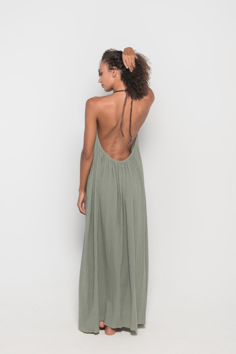 Vestido Oro Tusor de La Troupe
